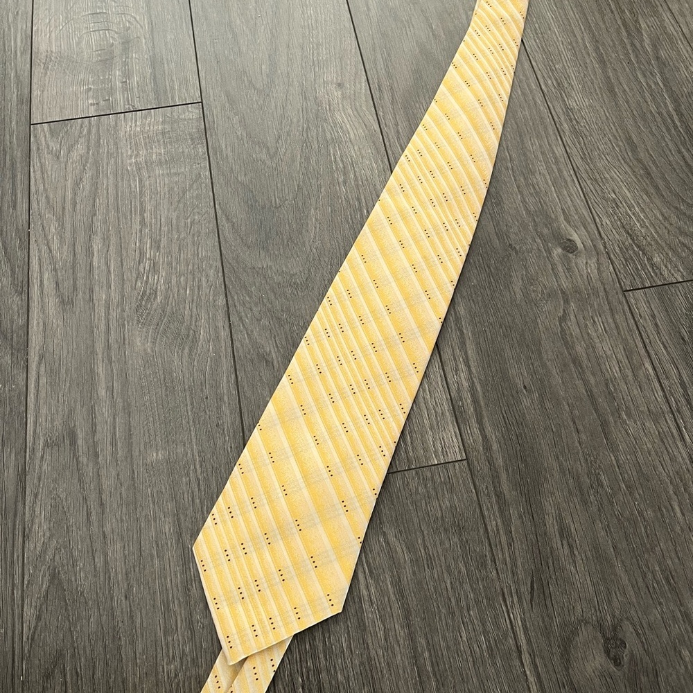 Valentino Yellow Striped Tie